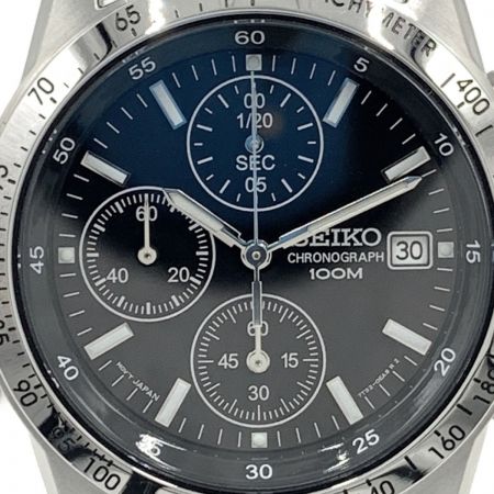  SEIKO セイコー スピリット クロノグラフ メンズ クォーツ 腕時計 7T92-0DW0 シルバー x ブラック