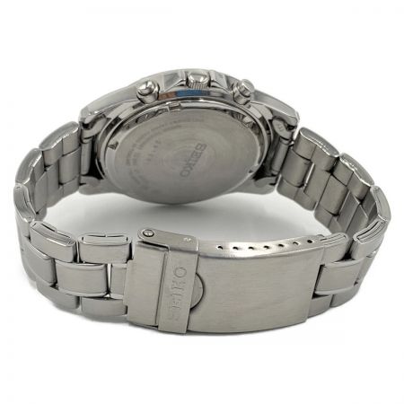  SEIKO セイコー スピリット クロノグラフ メンズ クォーツ 腕時計 7T92-0DW0 シルバー x ブラック