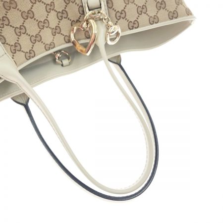  GUCCI グッチ GGキャンバス ハートビット トートバッグ 269956 アイボリー