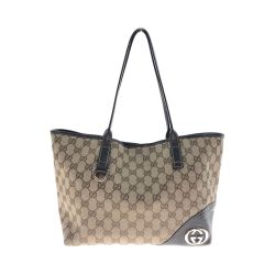 〇〇 GUCCI グッチ GGキャンバス トートバッグ 169946 ブラウン Bランク