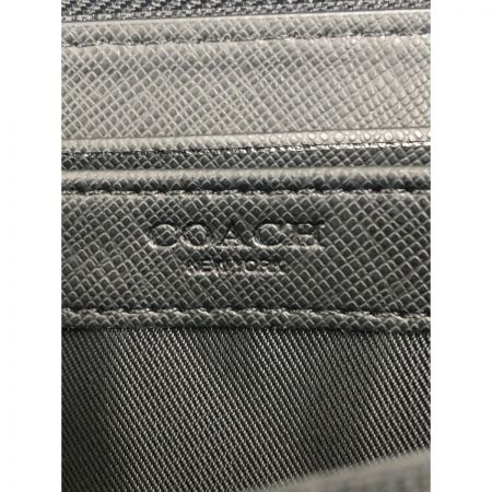 中古】 COACH コーチ キルテッド レザー アコーディオン ジップ