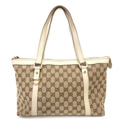 〇〇 GUCCI グッチ アビーライン トートバッグ 141470 ベージュ Bランク
