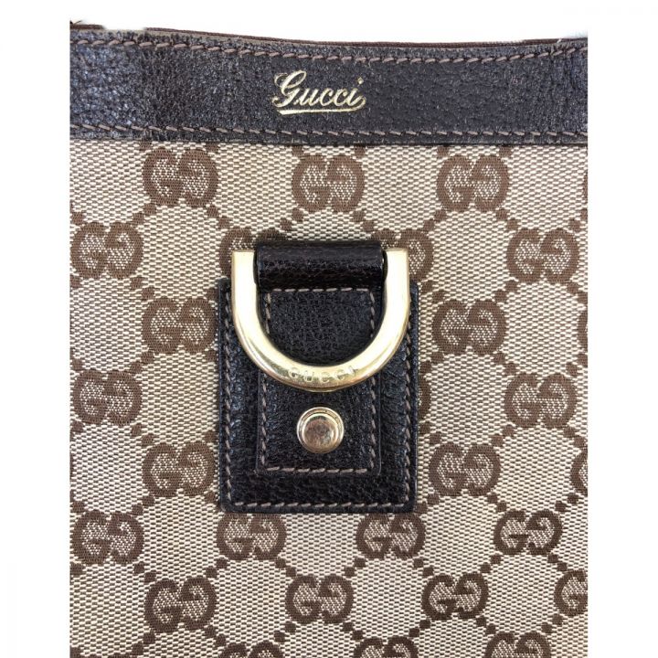 中古】 GUCCI グッチ アビーライン トートバッグ 130739 ベージュ x ダークブラウン｜総合リサイクルショップ  なんでもリサイクルビッグバン オンラインストア