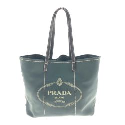 〇〇 PRADA プラダ ネオプレーン トートバッグ ショルダーバッグ グリーン Bランク