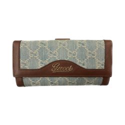 〇〇 GUCCI グッチ GGデニム 282411 2149 ブラウン x ブルー Bランク