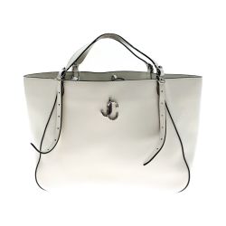 〇〇 JIMMY CHOO ジミーチュウ ヴァレンヌトート EW 2way バッグ トートバッグ ホワイト Aランク