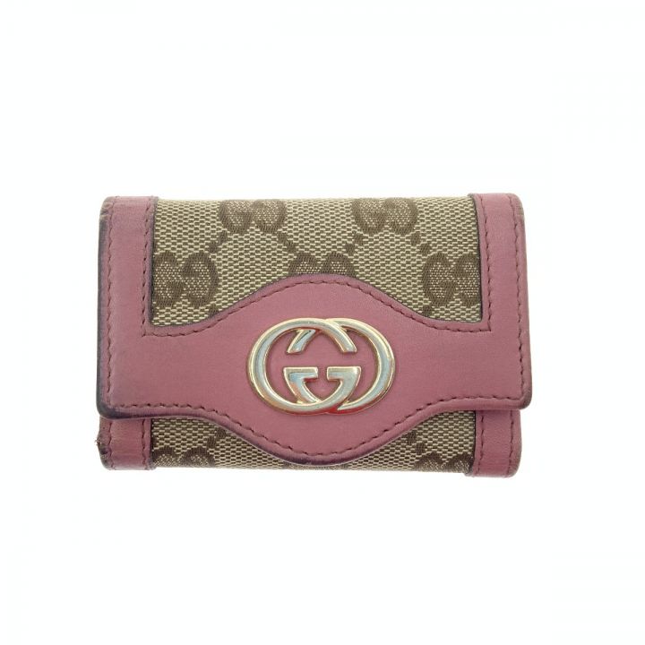 GUCCI グッチ スーキー GGキャンバス 6連 キーケース 282432 ベージュ x ピンク｜中古｜なんでもリサイクルビッグバン