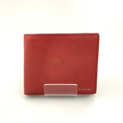 〇〇 Paul Smith ポールスミス 二つ折り財布 レッド Cランク