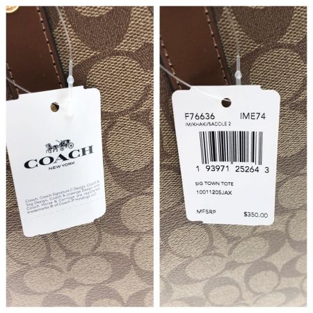  COACH コーチ シグネチャー トートバッグ F76636 ブラウン
