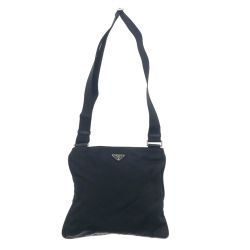 〇〇 PRADA プラダ ナイロン ショルダーバッグ  ブラック Cランク