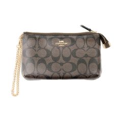  COACH コーチ シグネチャー チェーン ポーチ ハンドバッグ  F88035 ブラウン Bランク