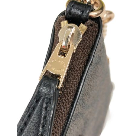  COACH コーチ シグネチャー チェーン ポーチ ハンドバッグ  F88035 ブラウン