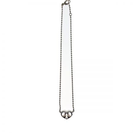  GUCCI グッチ インターロッキングG ハート ペンダント ネックレス シルバー