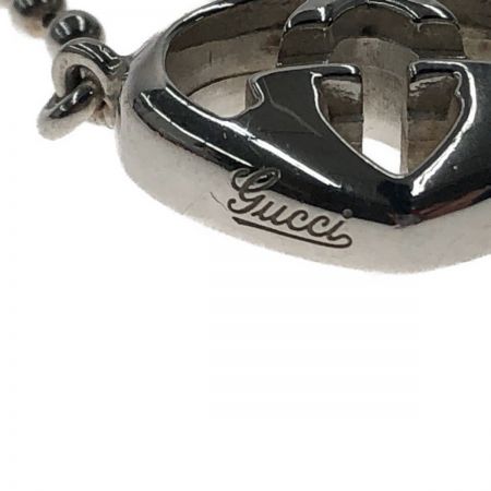  GUCCI グッチ インターロッキングG ハート ペンダント ネックレス シルバー