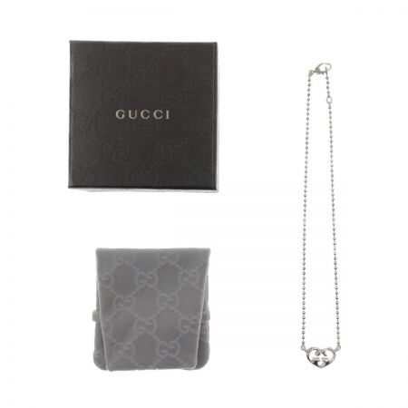  GUCCI グッチ インターロッキングG ハート ペンダント ネックレス シルバー