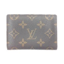 〇〇 LOUIS VUITTON ルイヴィトン モノグラム ポルト2カルト ヴェルティカル パスケース カードケース M60533 ブラウン Cランク