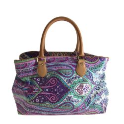 〇〇 ETRO エトロ バッグ 2WAYバッグ ペイズリー バイオレット Bランク