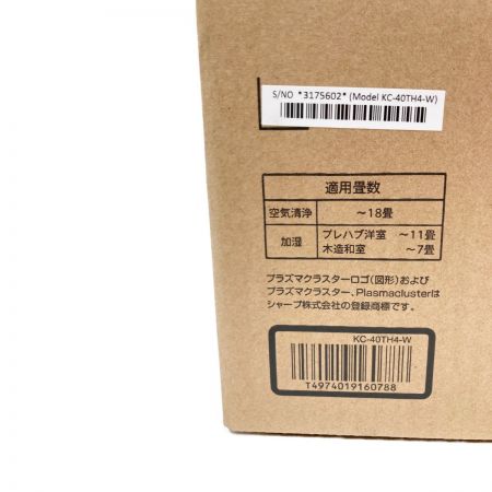 中古】 SHARP シャープ プラズマクラスター 加湿空気清浄機 KC-40TH4-W