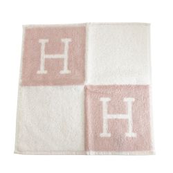 〇〇 HERMES エルメス Avalon アヴァロン カレタオル ハンカチ ローズ ピンク Aランク