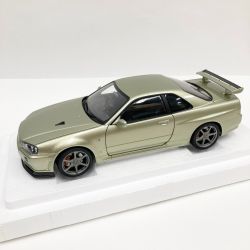 〇〇 AUTOart NISSAN SKYLINE GT-R R34 V-SPEC Ⅱ ミレニアムジェイド 1/18 77404 Aランク