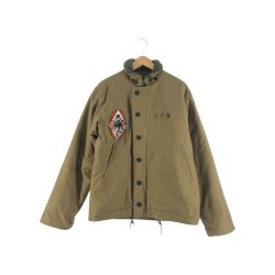 〇〇 BUZZ RICKSON'S バズ リクソンズ メンズ ジャケット Type N-1 デッキジャケット サイズL BR12031 カーキ Aランク