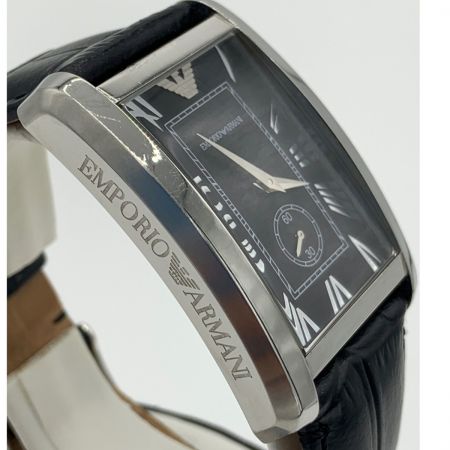 ARMANI アルマーニ クォーツ アナログ AR-1604 シルバー x ブラック