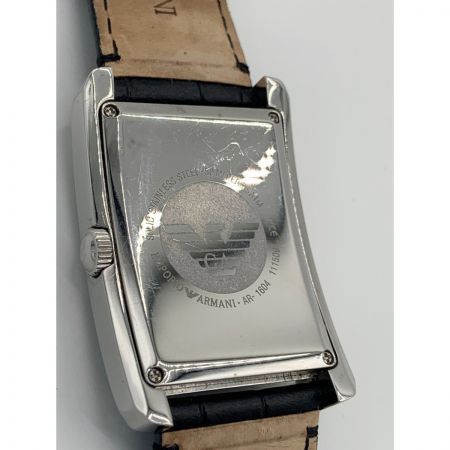  ARMANI アルマーニ クォーツ アナログ AR-1604 シルバー x ブラック