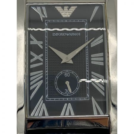  ARMANI アルマーニ クォーツ アナログ AR-1604 シルバー x ブラック