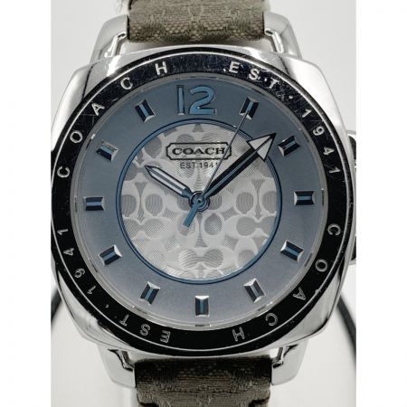  COACH コーチ ミニシグネチャー ボーイフレンド クォーツ 腕時計 シルバーカラー　 CA.64.7.14.0606
