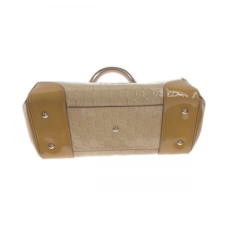  GUCCI グッチ エナメルGG メイフェア ボウディテール トートバッグ 257612 ベージュ