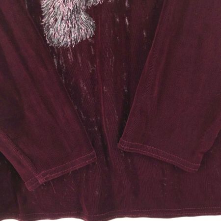  ITALIYA イタリヤ レディース Tシャツ 長袖Ｔシャツ 猫 サイズ9 パープル