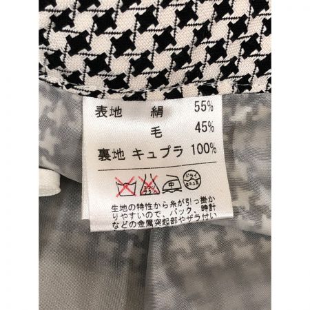  Leilian レリアン レディース スーツ 千鳥格子 サイズ17+ ブラック×ホワイト