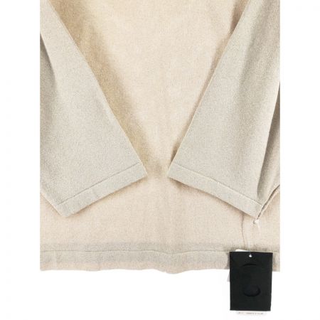  Leilian レリアン レディース カットソー 7分袖カットソー ラメ ビジュー付 サイズ15+ ベージュ