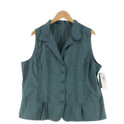 〇〇 Leilian レリアン レディース ベスト サイズ17+ グリーン Aランク