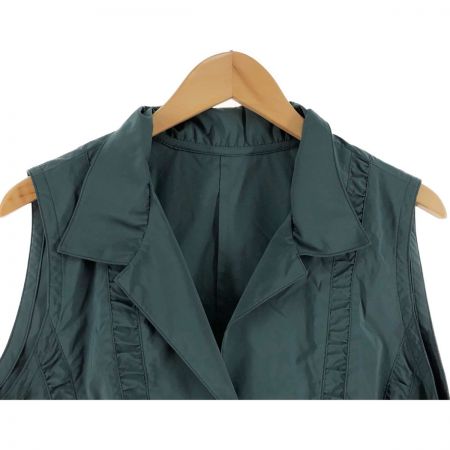  Leilian レリアン レディース ベスト サイズ17+ グリーン