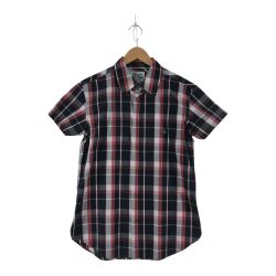 〇〇 Vivienne Westwood ヴィヴィアン・ウエストウッド メンズ シャツ 半袖シャツ チェック サイズ48 4145-2105 ブラック x ホワイト x レッド Aランク