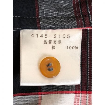  Vivienne Westwood ヴィヴィアン・ウエストウッド メンズ シャツ 半袖シャツ チェック サイズ48 4145-2105 ブラック x ホワイト x レッド