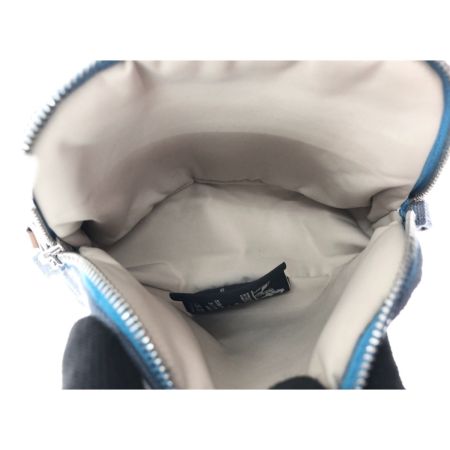  HERMES エルメス BOLIDE RUBAN CANNELLE MINI ポーチ  102894M ブルー