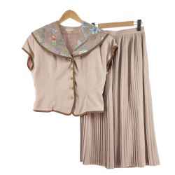 〇〇 ITALIYA イタリヤ レディース セットアップ 半袖 サイズ9A2 サーモンピンク Bランク