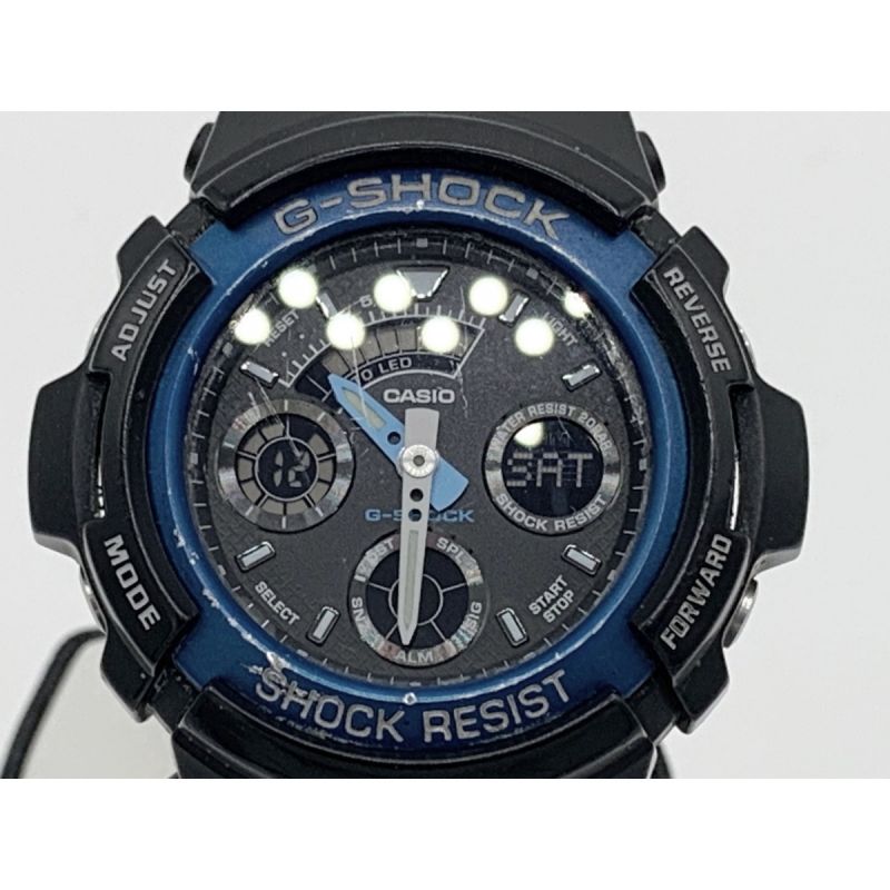 中古】 CASIO カシオ Gショック クォーツ 腕時計 AW-591-2AJF ブラック