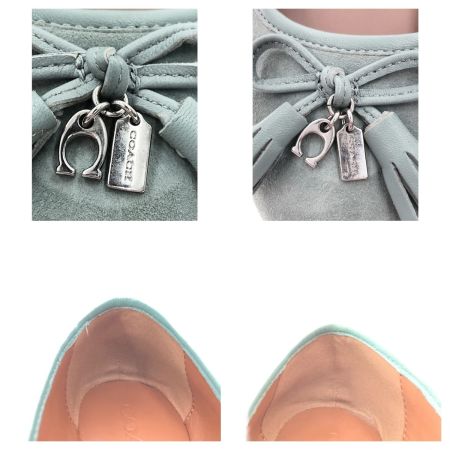  COACH コーチ スエード パンプス FG2561 水色 表記サイズ EUR 36