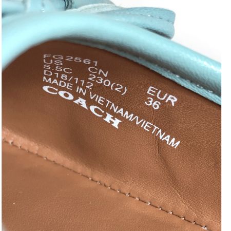  COACH コーチ スエード パンプス FG2561 水色 表記サイズ EUR 36