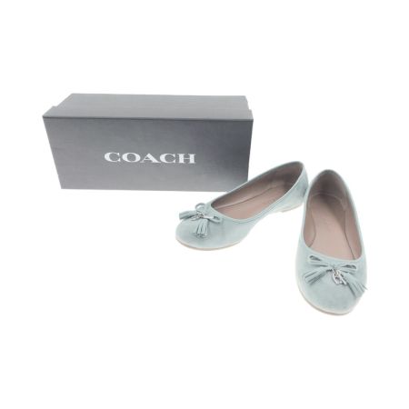  COACH コーチ スエード パンプス FG2561 水色 表記サイズ EUR 36