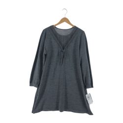 〇〇 Leilian レリアン レディース チュニック ニット サイズ13+ グレー Sランク