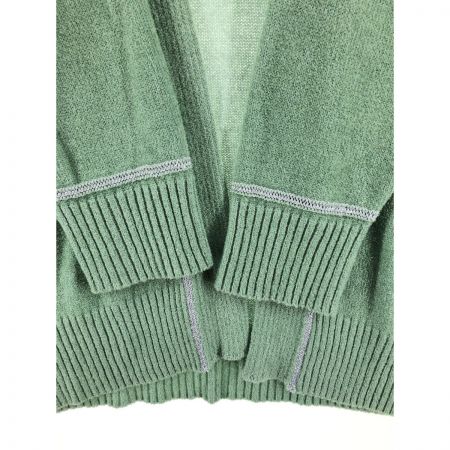  Leilian レリアン レディース カーディガン シルバーステッチ入り サイズ13+ 黄緑