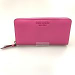 Kate Spade ケイトスペード ラウンドファスナー 長財布 ピンク - 中古