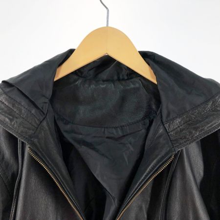   羊革 メンズ レザーパーカー サイズXL ブラック