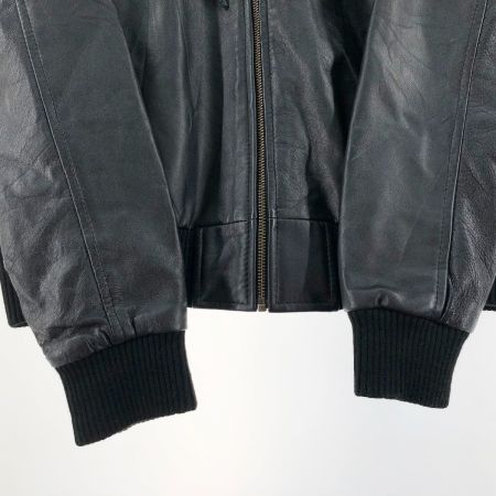   羊革 メンズ レザーパーカー サイズXL ブラック