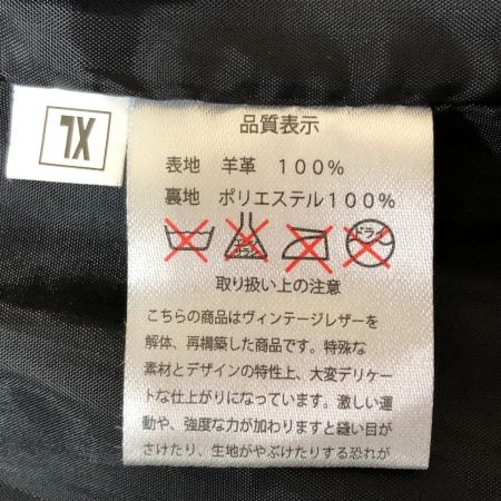   羊革 メンズ レザーパーカー サイズXL ブラック