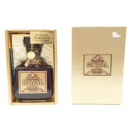 【北海道内限定発送】 SUNTORY サントリー ローヤル 15年 ゴールドラベル 750ml 43度 ウイスキー  ゴールド 未開栓